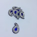 Set of 8 small paisley appliqué, blue, red, green, pink, purple, appliqué, Indian embellishment