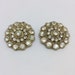 Set of 2 metal and rhinestones buttons, indian embellishment, indian suit decorative buttons