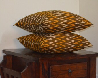 Ikat cotton cushion cover / sham 18" X 18"