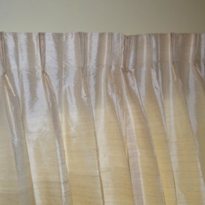 Ivory Colored Silk Drapes in Rich Raw Silk / Dupioni Silk/ Natural Silk image 3