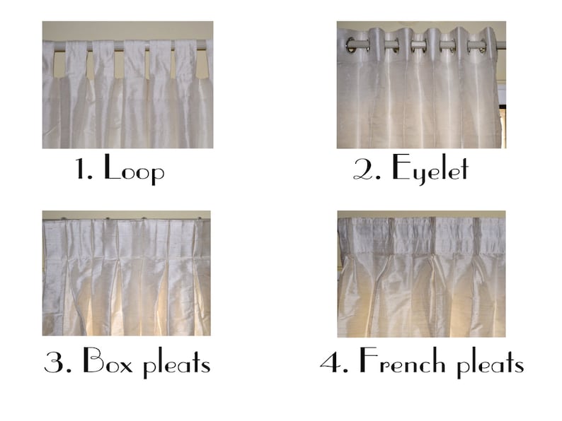 Ivory Colored Silk Drapes in Rich Raw Silk / Dupioni Silk/ Natural Silk image 6