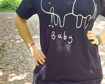 Baby Tshirt - weird clothing goth strange alternative funny lol clothes shirt silly doodle black dark alt clothing