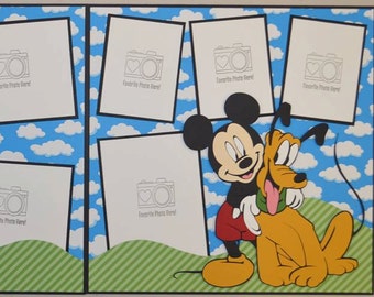 48) Disney Best Pals 2-Page 12x12 Scrapbook Page KIT Mickey & Pluto Disney Page Kit