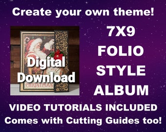 DIGITAL DOWNLOAD!!! 7x9 Graphic 45 Christmas Folio Album Video Tutorials Vintage Santa Holiday