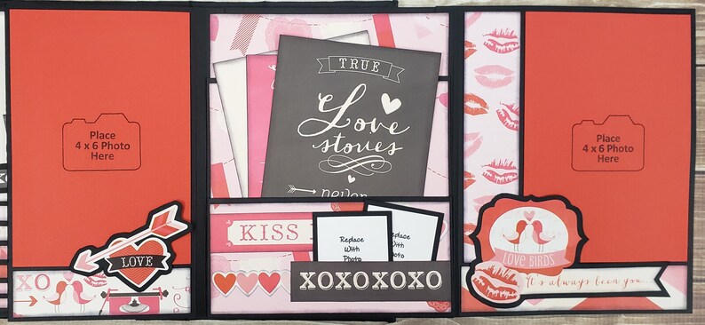 Valentine Love 6x8 Gatefold Album Scrapbook KIT
