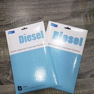 ABC-stansset Diesel (Plus Shadow Set) Classic QuicKutz, enigszins GEBRUIKT in originele verpakking Zelden Wordt stopgezet