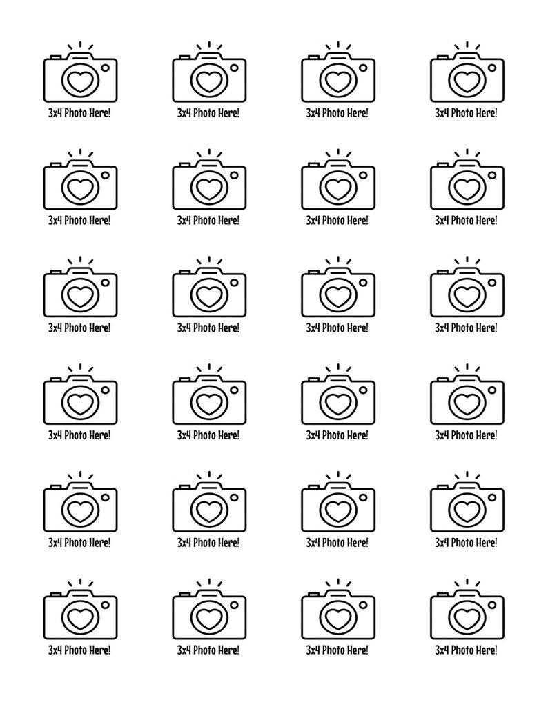 DIGITAL DOWNLOAD 3x4 Photo Here Stickers PDF Etsy