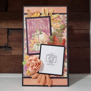Álbum de recortes mini de 5 x 9 Graphic 45 Hello Pumpkin, KIT de álbum de recortes vintage de otoño y Halloween