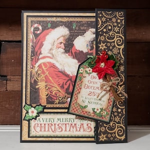 TÉLÉCHARGEMENT NUMÉRIQUE !!! Album folio de Noël 45 images 7 x 9 Tutoriels vidéo vintage Père Noël