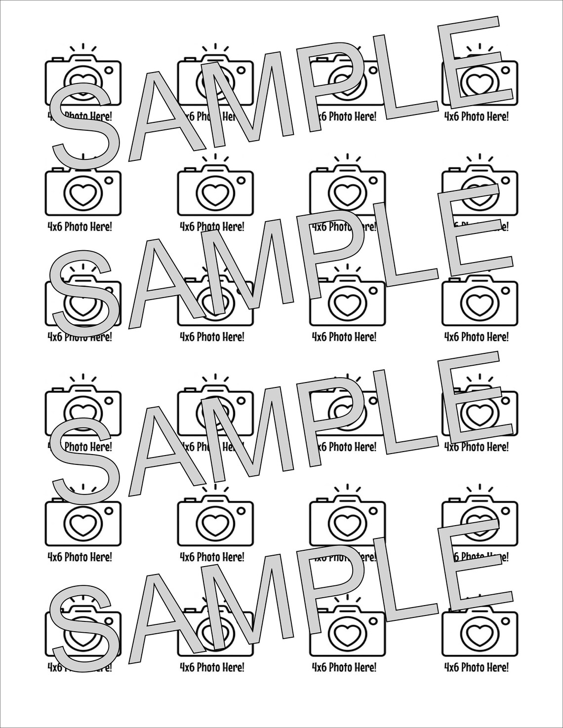 DIGITAL DOWNLOAD 4x6 Photo Here Stickers PDF Etsy