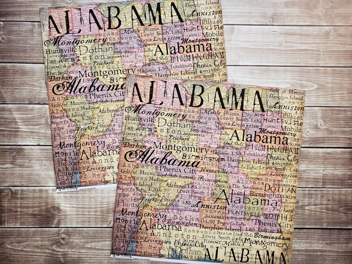 Alabama SET 9 Travel 12x12 Papers & Stickers Scrapbooking | Etsy