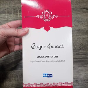 Juego de troqueles ABC Sugar Sweet QuicKutz NUEVO SELLADO en embalaje original Raro Descontinuado