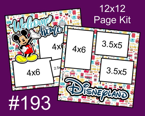 12x12 Disney themed Layout Instructions ONLY