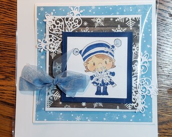 PREMADE HANDMADE Card - Only One Available! - Winter