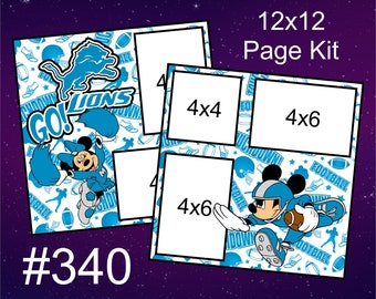 340) Disney Layout 2-Page 12x12 Scrapbook Page Kit