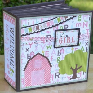 ¡¡¡DESCARGA DIGITAL!!! Baby Girl Álbum 6x6 Tutorial del Scrapbook del Primer Año del Bebé