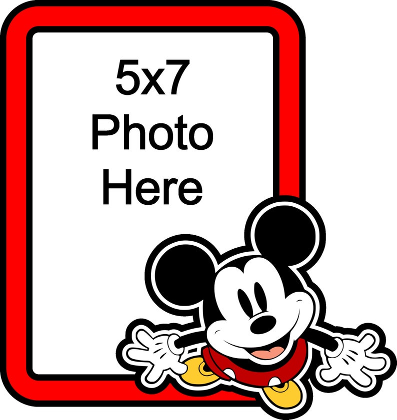 Mickey Mouse Autograph 5x7 FRAME SET Disney Scrapbook KIT Etsy