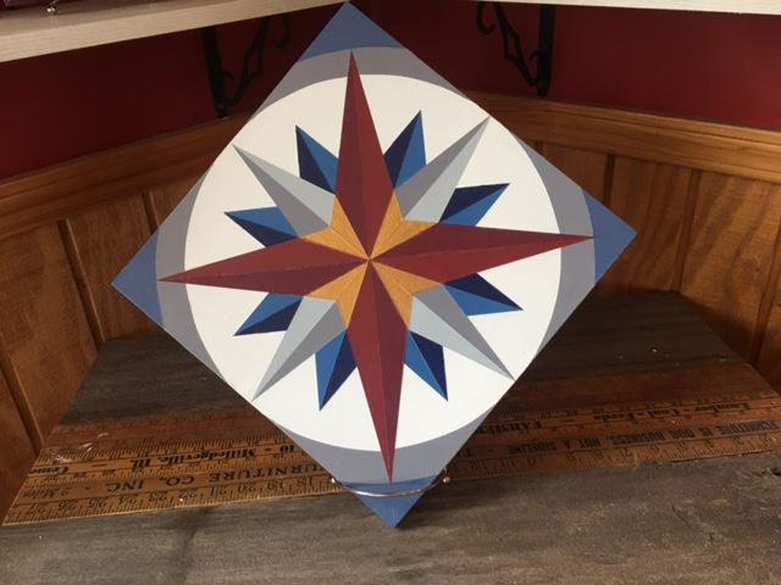 Mariner's Compass Barn Quilt 4 Sizes Available Free Etsy