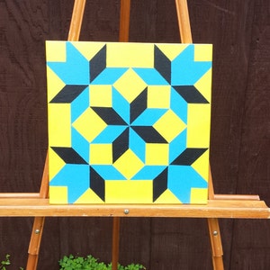 Snow Crystals Barn Quilt, Customizable, 4 Sizes Available, Free Shipping