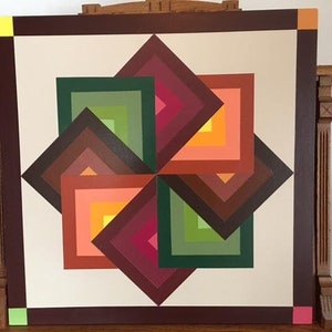 Pinwheel Barn Quilt - Available in 4 sizes - Free Shipping!