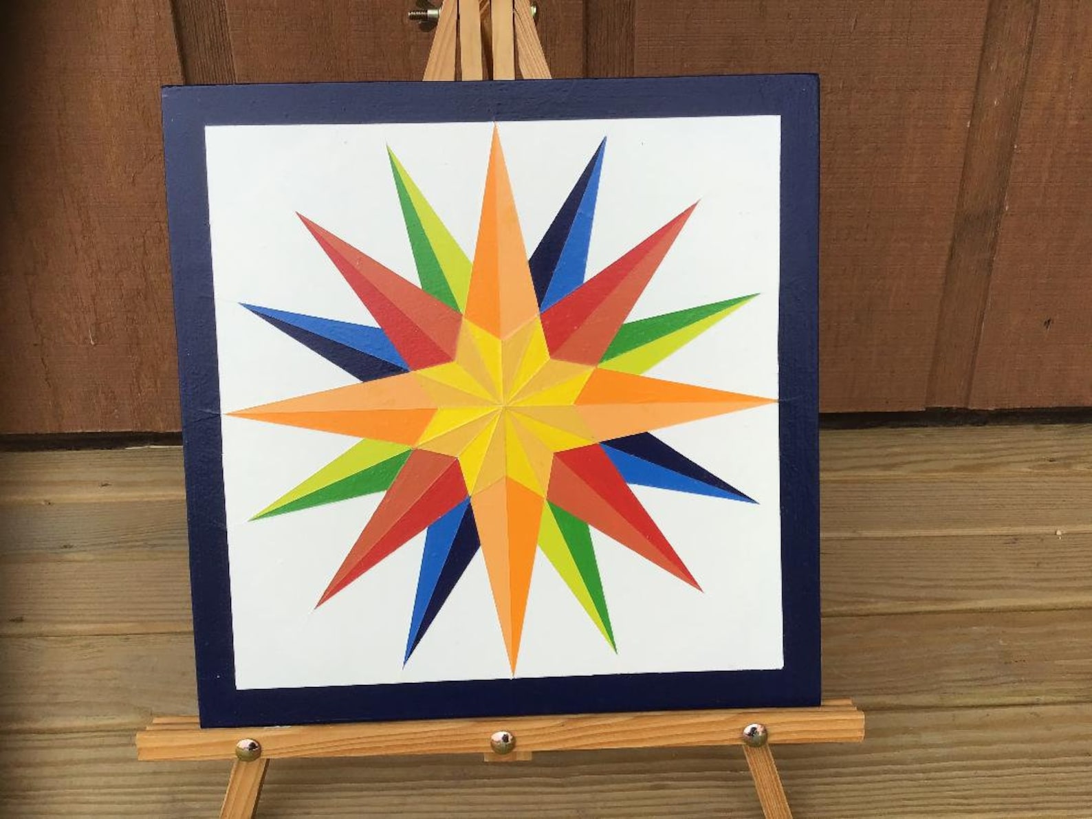 Mariner's Compass Barn Quilt 4 Sizes Available Free Etsy