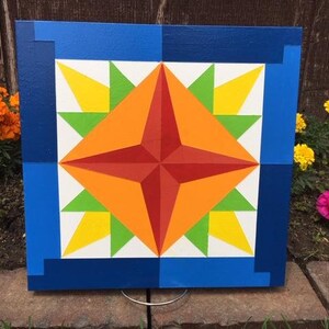 Colorful Barn Quilt, 4 Sizes Available, Free Shipping
