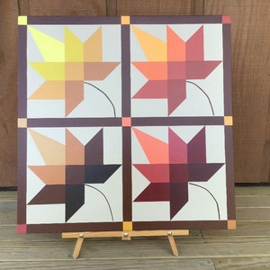 Autumn Leaves Barn Quilt - 4 Sizes Available - Free Shipping