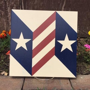 Patriotic, Americana Barn Quilt, 4 Sizes available, Free Shipping