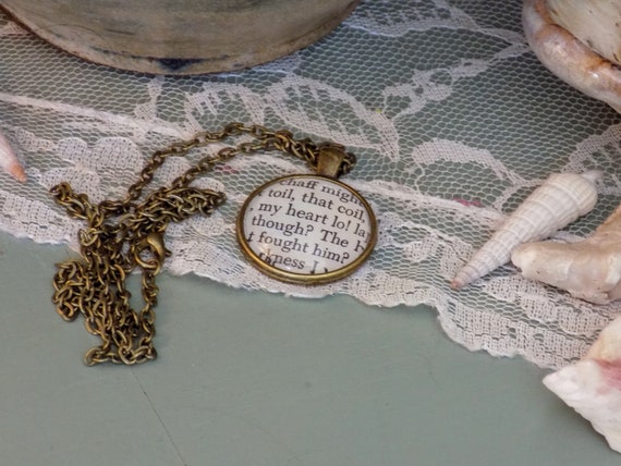 Gerard Manley Hopkins Book Page Necklace Etsy