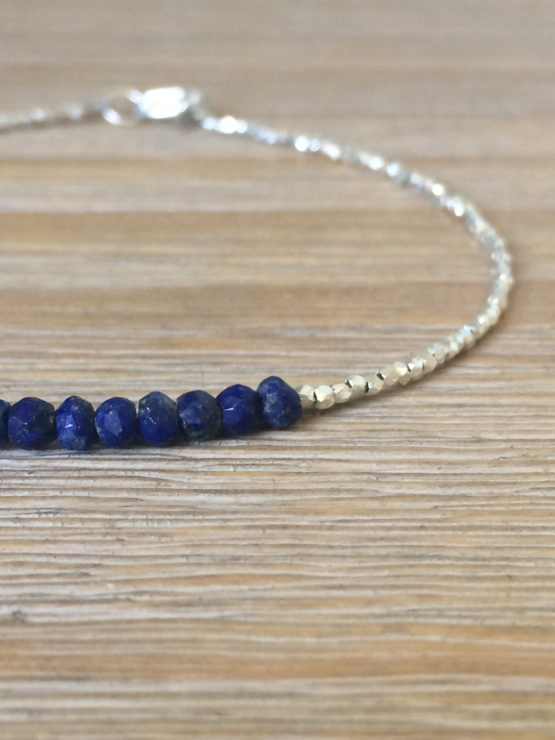 Lapis Lazuli and Karen Hill Tribe Silver bead Bracelet Beaded | Etsy