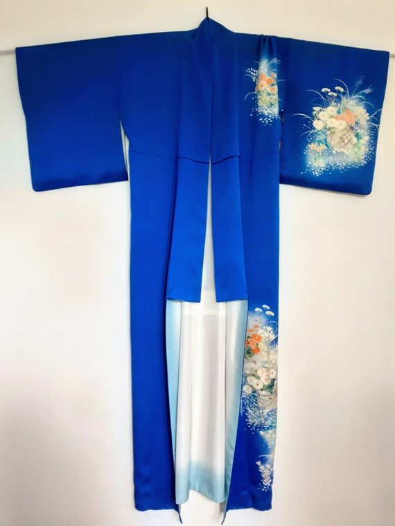 Blue Kimono Tsukesage crepe/silk