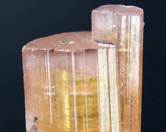 Terminated Pink Cap Orange Color Natural Tourmaline Crystal - 75 CTs