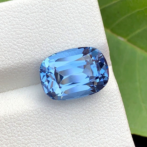 Fine Aquamarine Gemstone For Ring, Long Cushion Cut Aquamarine Stone, Eye Clean Aquamarine Loose Stone, Deep Blue Aquamarine, 5.80 Carat