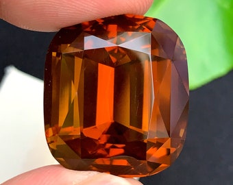 マホガニーオレンジシトリン宝石：45.50カラットファンシークッション