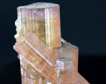 Blue Pink Cap Orange Tourmaline Crystals Bunch From Paproke Afghanistan - 31.05 CTs