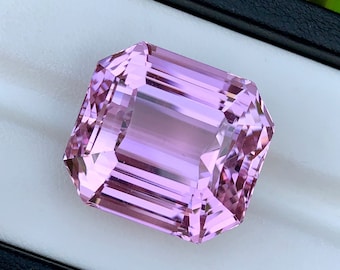 Rose Pink Kunzite Gemstone: 49.75 CT Square Emerald Cut