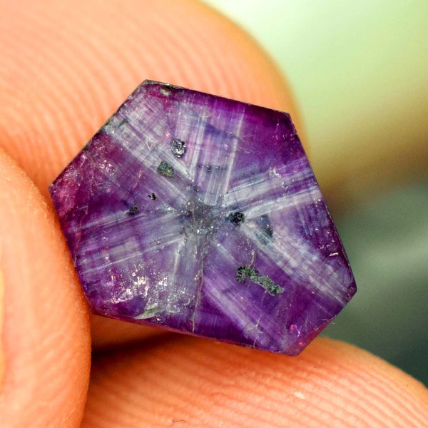 Rarest Natural Kashmir Sapphire Trapiche Attractive Dark Purple Color  - 5.80 carats