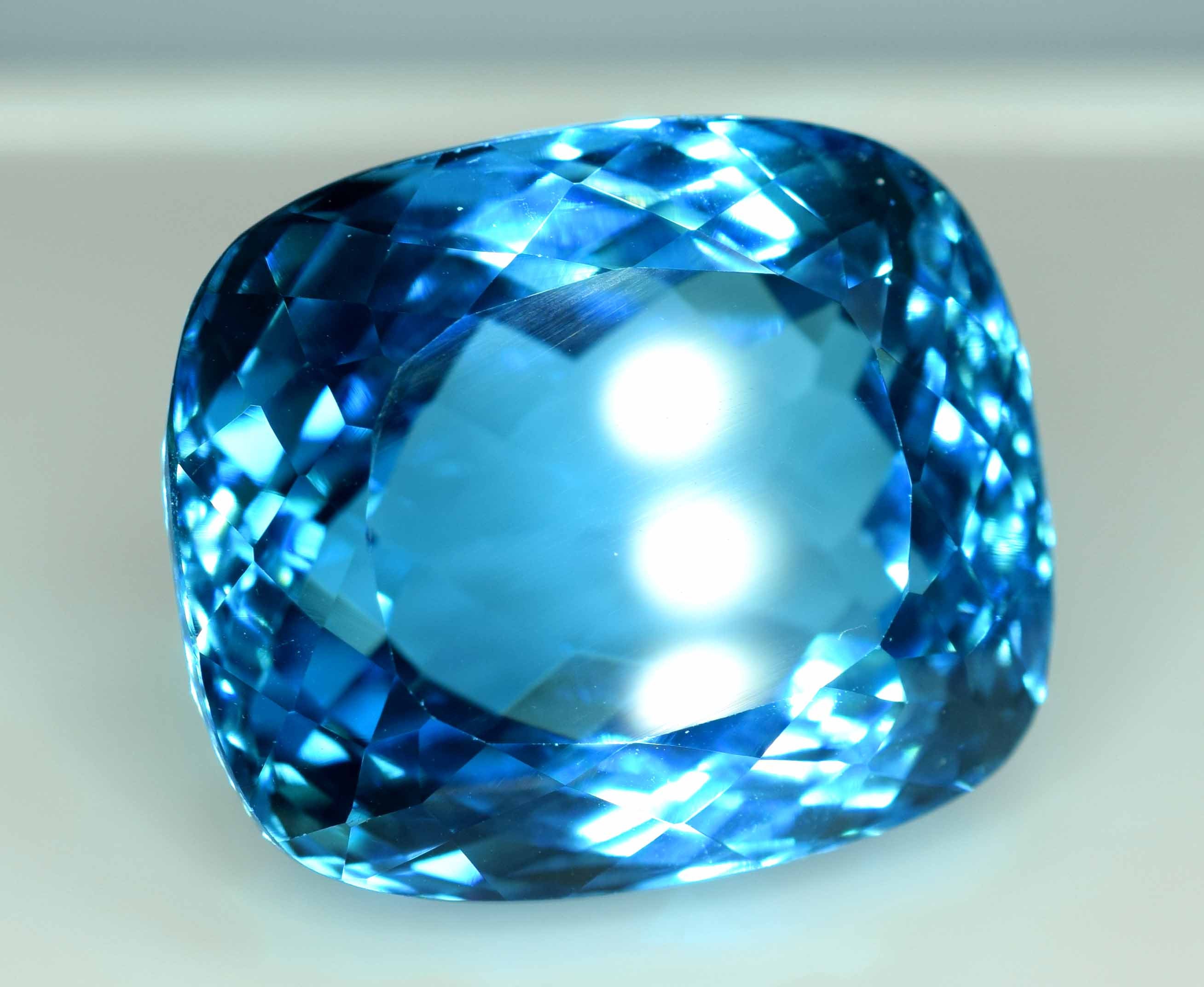 Swiss Blue Topaz Loose Gemstone Electric Blue Color 84.45 Etsy
