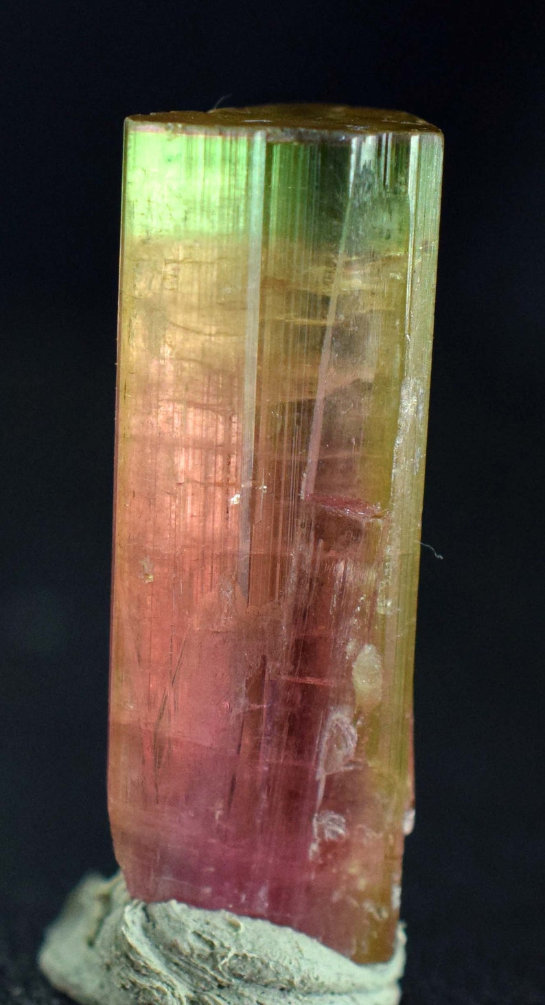 17.50 Carats Watermelon Tourmaline Crystal Pink Cap Watermelon Tourmaline