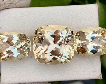 Natürliche Triphane Var Kunzitlose Edelsteine Schmuck Set goldene Farbe - 48,80 Karat
