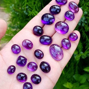 Amethyst Cabochons gemstones - Cabs - 245 carats - 21 pieces
