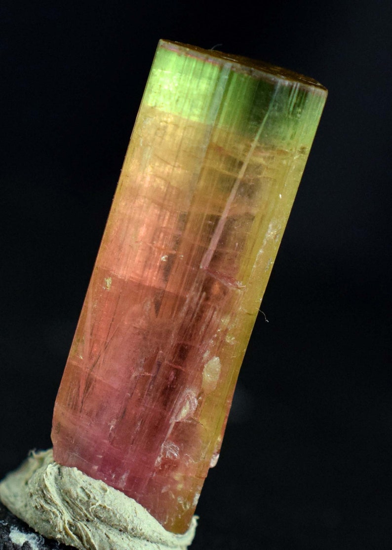 17.50 Carats Watermelon Tourmaline Crystal Pink Cap Watermelon Tourmaline
