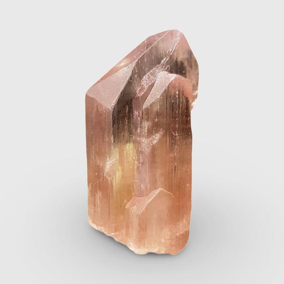 Peach Pink Kunzite Spodumene Crystal , 87 Gram Raw Kunzite November Birthstone