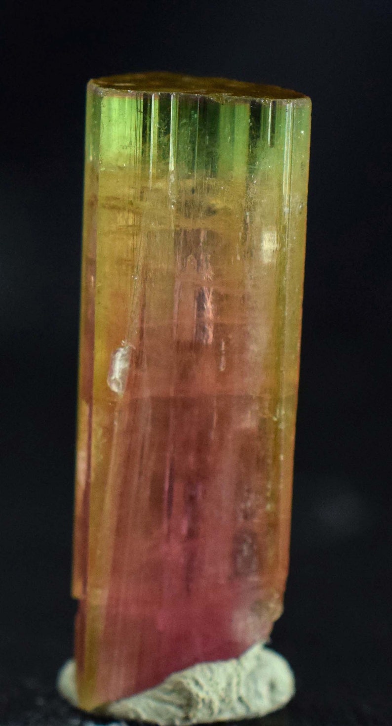 17.50 Carats Watermelon Tourmaline Crystal Pink Cap Watermelon Tourmaline