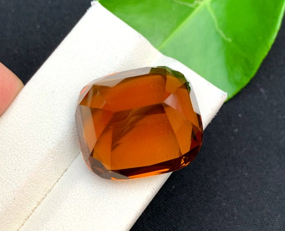 マホガニーオレンジシトリン宝石：45.50カラットファンシークッション