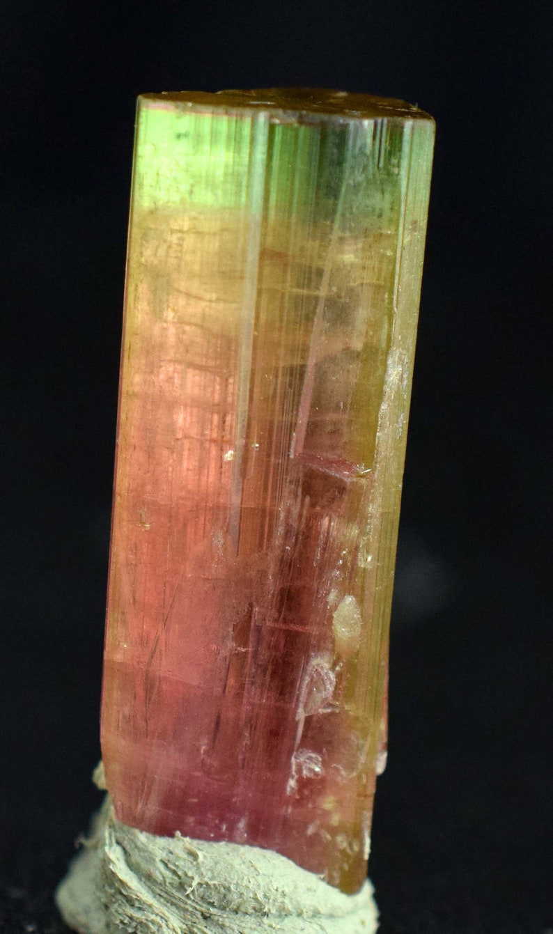17.50 Carats Watermelon Tourmaline Crystal Pink Cap Watermelon Tourmaline