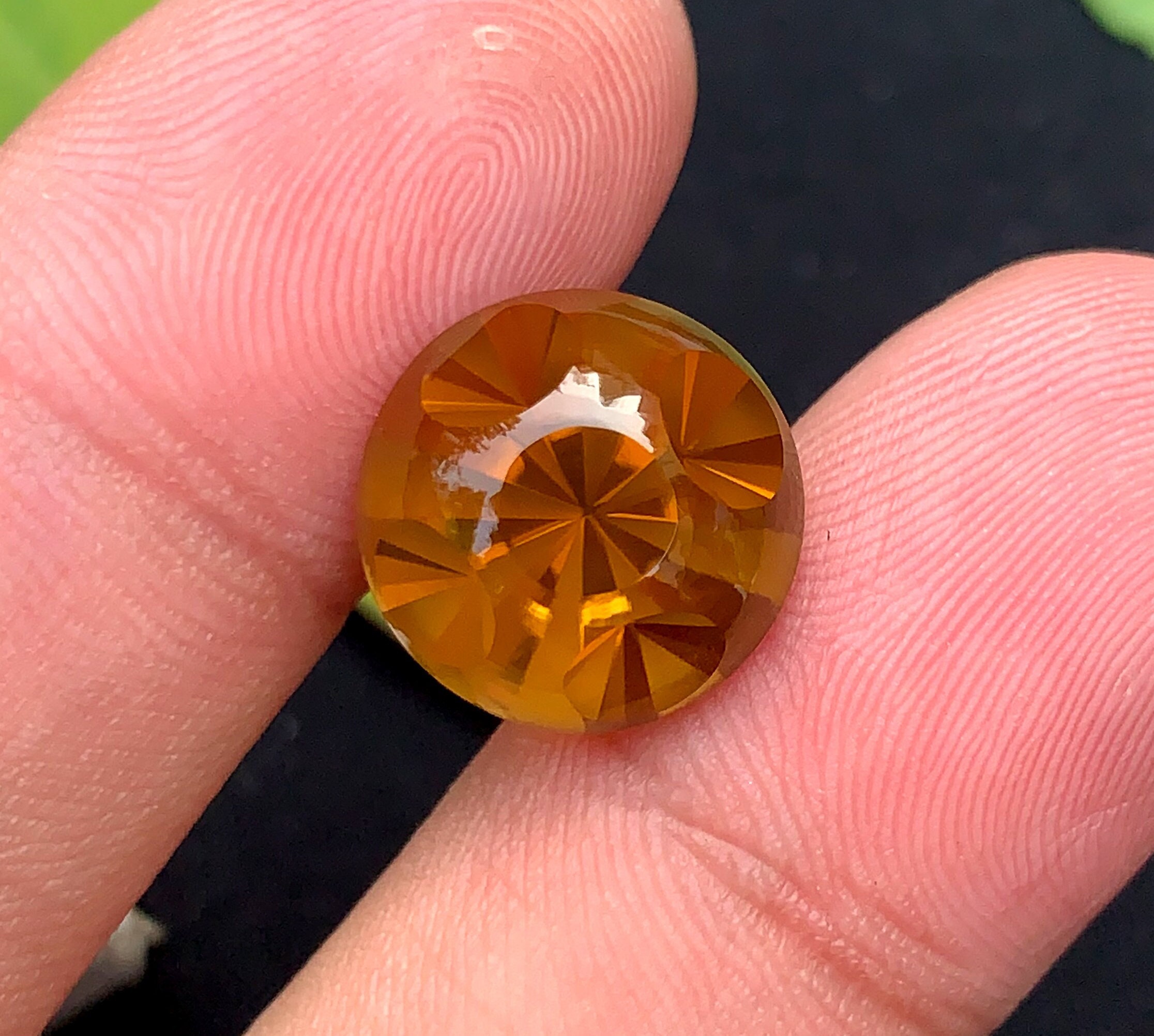 Bamboo Orange Citrine Gemstone: 10.20 CT Fancy Round Cut - Etsy