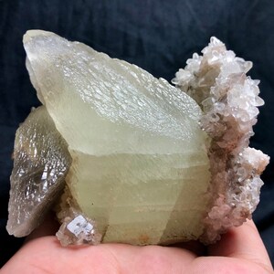 Natural Dolphin Shape Calcite Crystals Bunch With Small Fluorite Specimen - 360 Gram