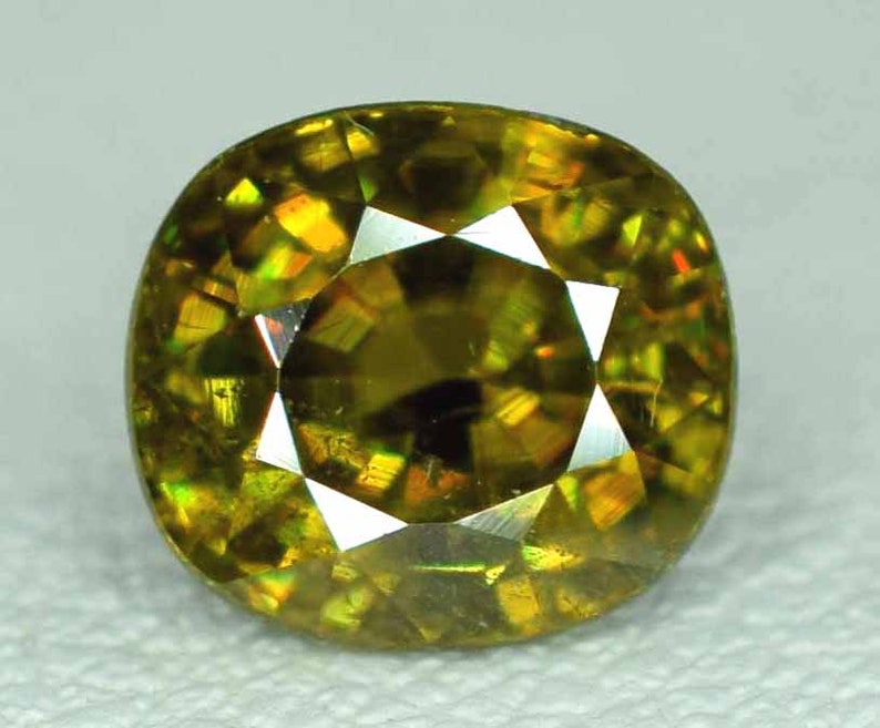 Fire Chrome Sphene Loose Gemstone 1.15 Carats Etsy