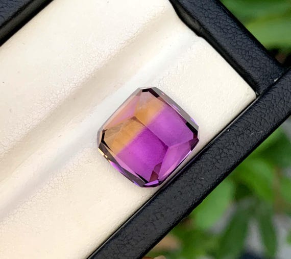 ボリビア産アメトリン宝石：クッションカット、13.50カラット - Etsy 日本